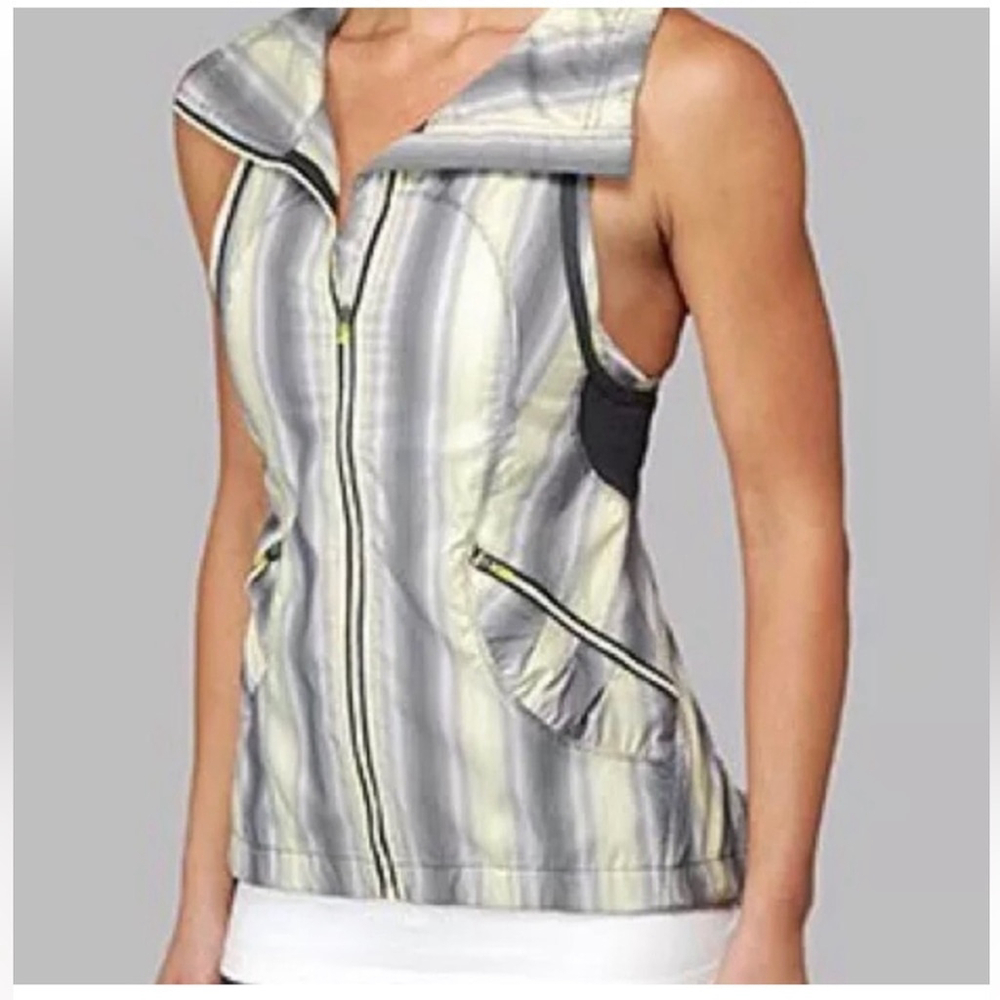 LULULEMON RUN: REFLECTION VEST CITRON OMBRE STRIPE Size S/M
